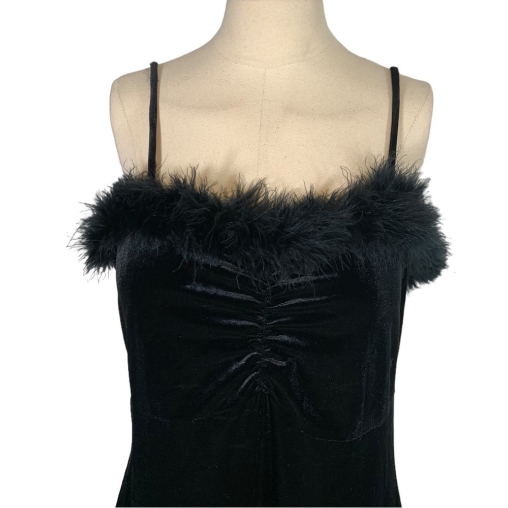 Vintage Stella Velvet Sleeveless Mini Dress Size Medium - Picture 8 of 9